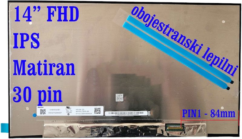 14" FHD IPS LCD zaslon B140HAN06.7/06.6/06.1 - Mat, 30 Pin, Nov
