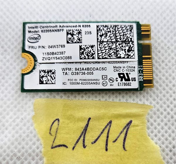 04W3769 62205ANSFF Centrino Advanced N X1 Carbon brezžična kartica - Zanesljiva povezljivost - rabljeno