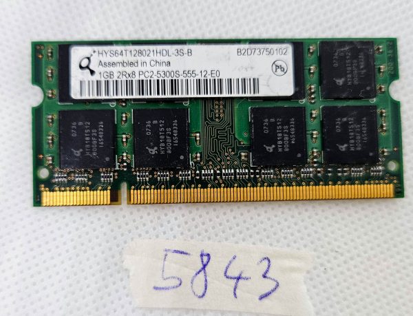 1GB 2Rx8 PC2-5300S 667MHz DDR2 SODIMM prenosni RAM – Preizkušen, hitra dostava - rabljeno