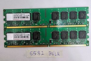 BULK 2 X 1GB DDR2 667 DIMM 5-5-5 194708-2453 RAM namizni računalnik - Rabljeno - rabljeno