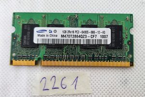 1GB Laptop RAM - Samsung M470T2864QZ3-CF7 DDR2 PC2-6400 800MHz SODIMM pomnilni modul - rabljeno