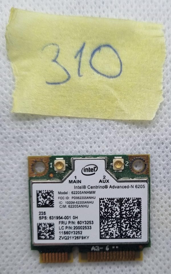 Intel Centrino Advanced-N 6205 WLAN WIFI Mini PCIe adapter model: 62205ANHMW - rabljeno