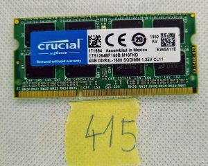 Crucial 4GB DDR3-1600 CT51264BF160B.M16FKD SODIMM PC3-12800 NON-ECC - rabljeno
