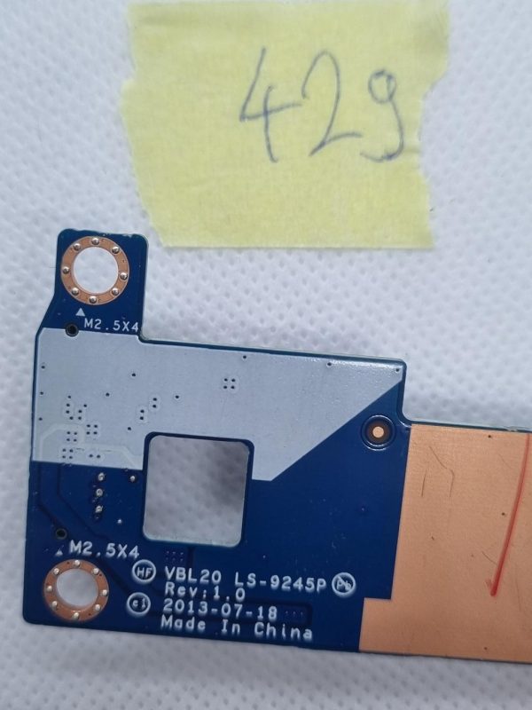 Prvotni HP ZBook 15 G2 avdio bralnik SD kartic USB priključna plošča VBL20 LS-9245P - rabljeno - Image 2