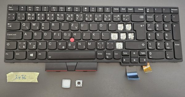 RTDpart tipkovnica za prenosnik za Lenovo Thinkpad 13 Gen 2 T470S T460S UK - osvetljena | SN20Q84155 | QUERTZ postavitev | Zamenjalni ključ - rabljeno