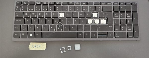 Tipka s osvetlitvijo za HP 848311-001 PK131C31A00 SG-81610-XUA SN7142BL | PK131C31A28 | UK postavitev | Del za prenosne računalnike - rabljeno