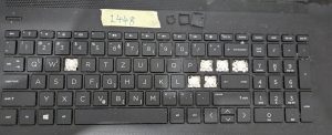 Posamezna tipkovnica za prenosni računalnik HP 17-by1053dx - Originalna črna tipkovnica z ameriško postavitvijo - Del L22751-001 - rabljeno