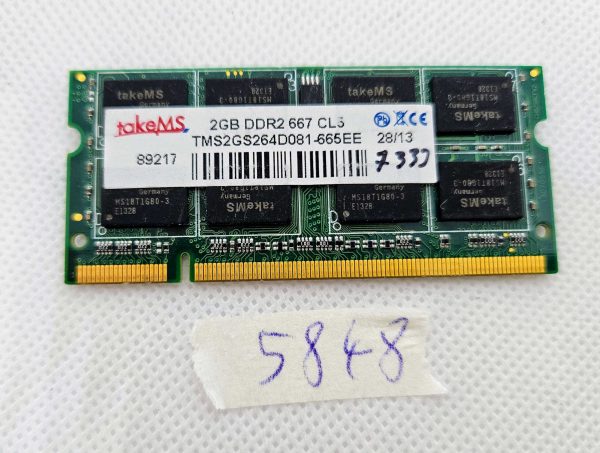 2GB DDR2 667MHz CL5 -665EE prenosni RAM – Preizkušen, hiter in zanesljiv - rabljeno