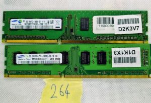 2x Samsung 2GB RAM 1RX8 PC3-10600U-9-10-A0-9-11-A1 M378B5773DH0-CH9 1149 - rabljeno