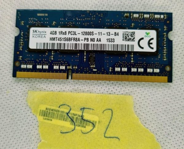 4GB 1Rx8 SK Hynix HMT451S6BFR8A-PB PC3L-12800S DDR3L-1600 RAM 1.35v pomnilnik - rabljeno