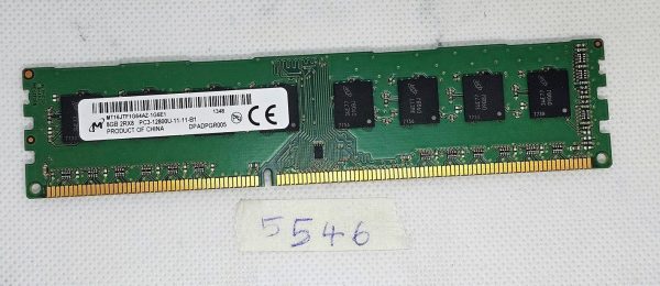 8GB 2Rx8 PC3-12800U-11-11-B1 DDR3 RAM namenska pomnilniška enota za namizne računalnike - rabljeno