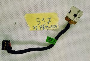 AC DC napajalni konektor s kablom za HP ZBOOK 15 17 G1 G2 727819-SD9 727819-FD9 - rabljeno