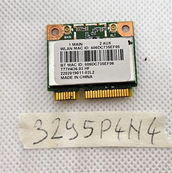 Brezžična Wifi kartica T77H436.03 HF za Acer Aspire E5-411, E3-111, E1-572P, E5-511, E5-531 - Originalni nadomestni del za prenosni računalnik. - rabljeno