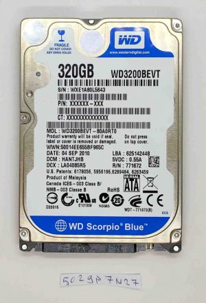 Asus K52J 320GB WD3200BEVT trdi disk – Originalna nadomestna del za prenosnik Asus K52J - rabljeno