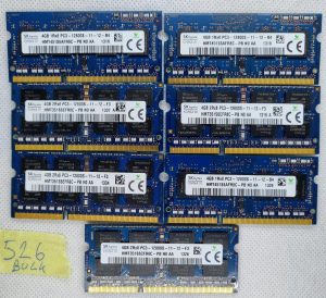 BULK 7 x 4GB SK Hynix HMT451S6AFR8C-PB 1Rx8 PC3-12800S DDR3 prenosniki/noteBook pomnilnik - rabljeno