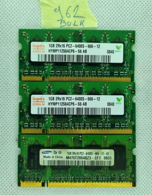 BULK 3 x HYNIX 1GB 2RX16 PC2-6400S-666-12 HYMP112S64CP6-S6 Pomnilnik - rabljeno