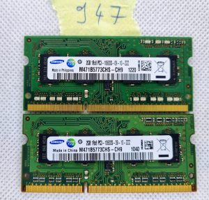 BULK 2 x Samsung 4GB RAM 1Rx8 PC3-10600S M471B5773CHS-CH9 1333MHz prenosni pomnilniški modul - rabljeno