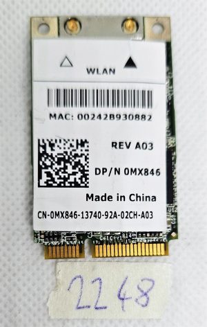 Broadcom dvojni mini PCI brezžični WiFi kartica za prenosnike DELL XPS 0MX846 BCM94321MC - rabljeno