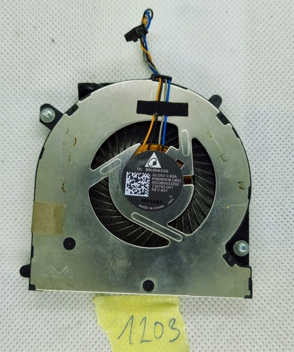 CPU ventilator za prenosnike HP Elitebook 720, 820 G1, 820 G2, hladilni ventilator 730792-001. - rabljeno