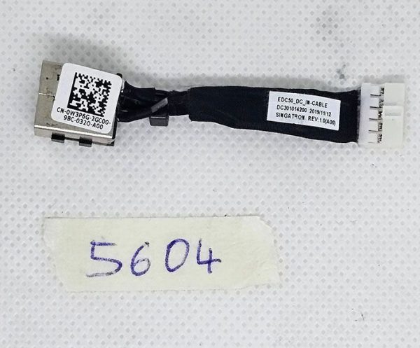 DC IN kabel 0W3P6G za Dell 5500 5510 5511 E5510 - Originalna nadomestna del. - rabljeno