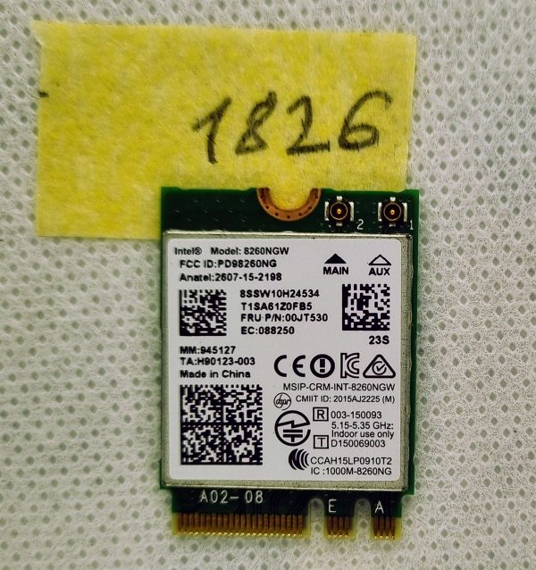 Dell 8260NGW Intel WLAN WiFi Brezžična M.2 Kartica BlueTooth 4.2 08XG1T - rabljeno