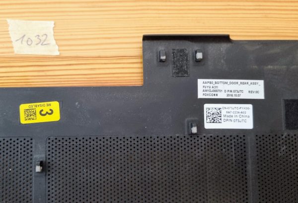 Dell Original Precision 7710 Spodnja dostopna plošča vrata črna 73JTC 073JTC - rabljeno - Image 4