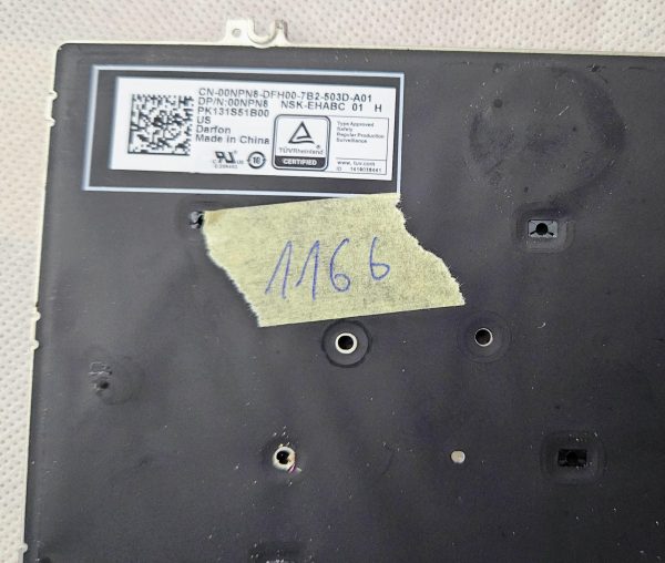Posamezne tipke za tipkovnico DELL Latitude 7280 7380 7290 7389 7390 US tipkovnica 00NPN8 0NPN8 (OSVETLJENE) - rabljeno - Image 3