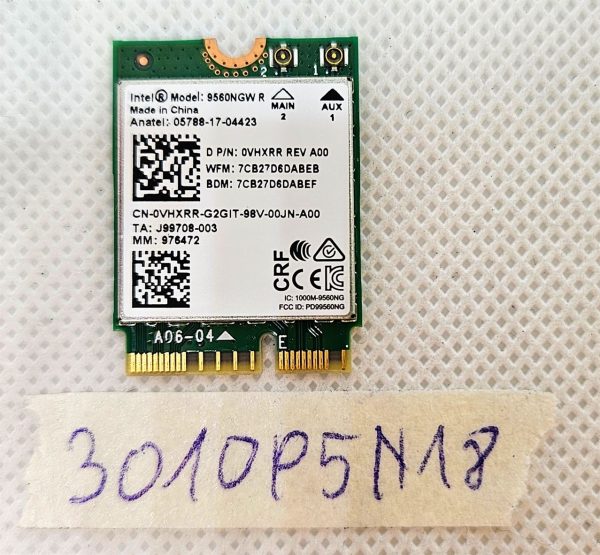 Dell Latitude 3500 prenosnik 9560NGW R brezžična WiFi kartica 0VHXRR Pristna zamenjava Hitra dostava - rabljeno