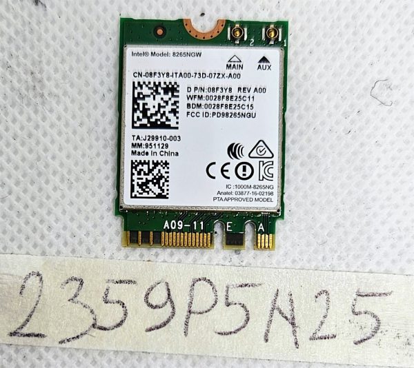 Dell Latitude 5480 5490 5491 Intel 8265NGW M.2 WiFi kartica Dual Band BT4.2 - rabljeno