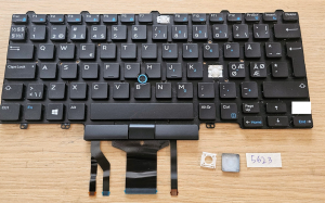 Zamenjava tipke na tipkovnici Dell Latitude E5450 E5470 E7470 E7450 - osvetljena (prvotna 07TNDW) - rabljeno