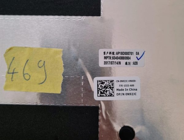 Dell Latitude E5480 5480 E5490 5490 LCD zadnji pokrov zgornji pokrov 0N92JC N92JC - rabljeno - Image 2