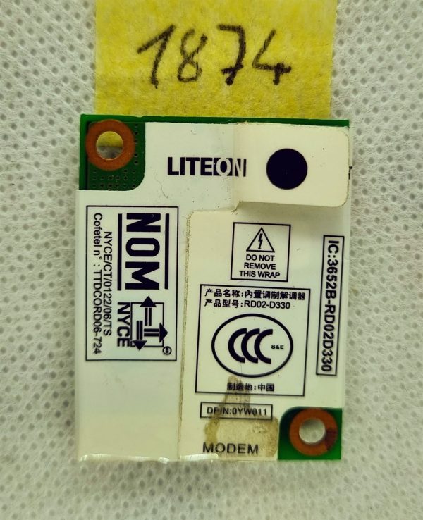Dell Latitude E5530 56K modem kartica YW011 0YW011 CN-0YW011 - rabljeno - Image 2