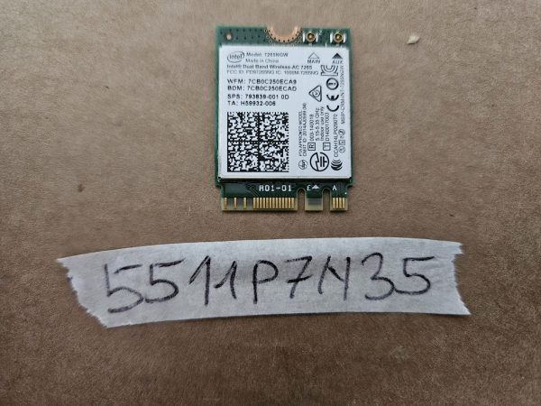 Dell Latitude E7250 Dvopasovna brezžična AC 7265NGW kartica - Rezervni del - rabljeno