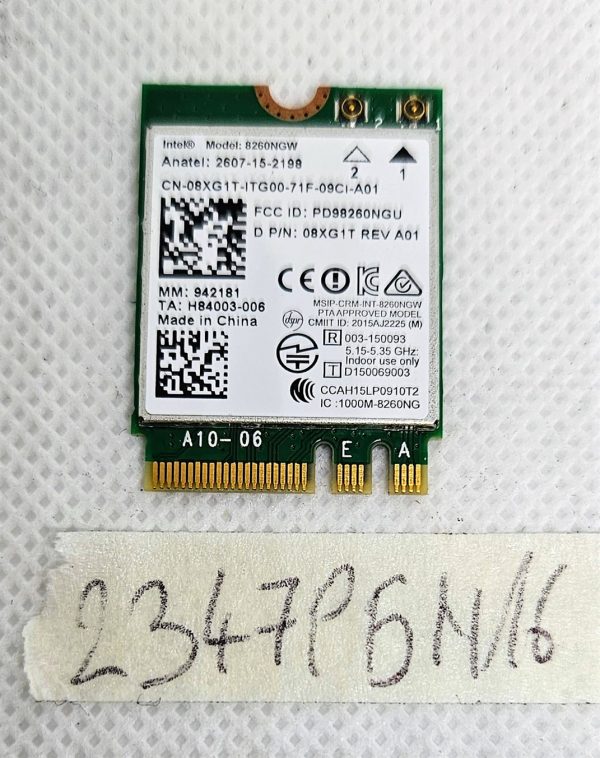 Dell Latitude E7270 Intel 8260 NGW WiFi Bluetooth modulni set 08xg1t za MINI 3020 3060 3040 3050 9020 7040 - rabljeno