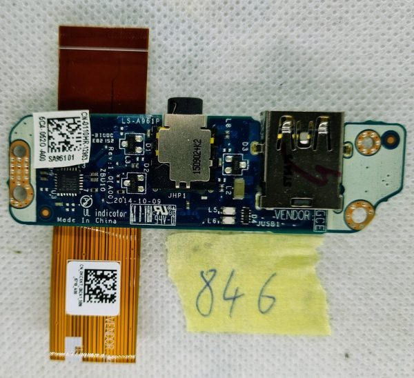 Dell Latitude E7450 gumb za vklop USB z IO vezjem z avdio vtičem 110HR avdio USB kabel LF-A961P KCXKT - rabljeno