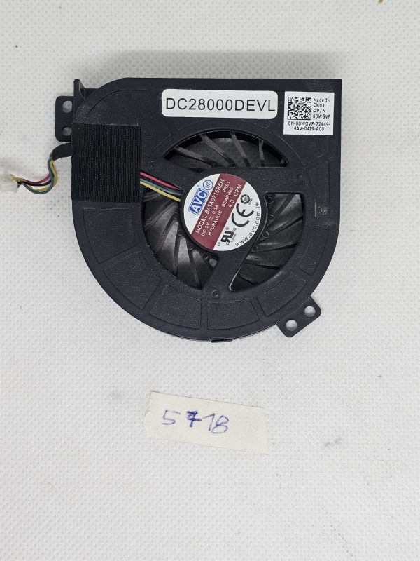 Dell Precision M4800 prenosni računalnik ventilator 00WGVF – Pravi hladilni sistem za optimalno delovanje - rabljeno