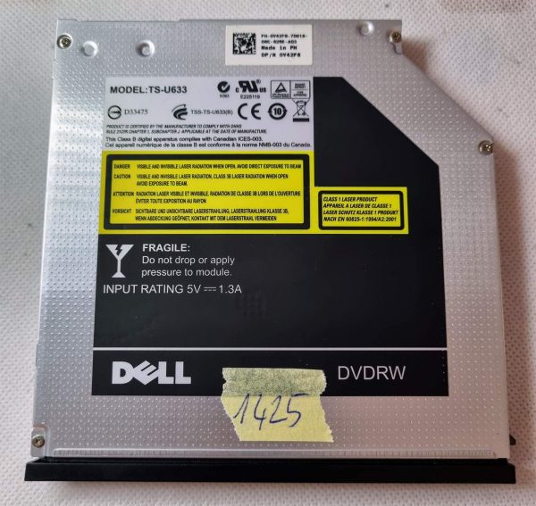 Dell SATA prenosni DVDCD zapisljiv pogon z obrobjem TS-U633 V42F8 0V42F8 PH-0V42F8 - rabljeno