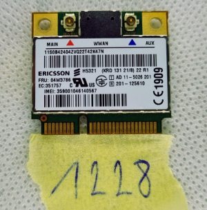 ERICSSON 3G BREZŽIČNA WIFI KARTICA WWAN H5321 FRU:04W3786 UMTS 850/900/1900/2100 - rabljeno