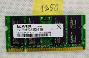 Elpida 2GB 2Rx8 PC2-6400S-666 Modul RAM za prenosne računalnike - Zanesljiva zmogljivost! - rabljeno