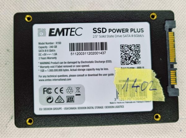 Emtec X150 Power Plus 2,5 240GB Serial ATA III - rabljeno