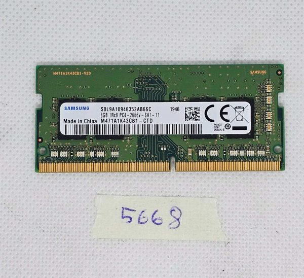 Samsung M471A1K43CB1 8GB 1Rx8 PC4-2666V DDR4 prenosni RAM – Originalen in preizkušen - rabljeno