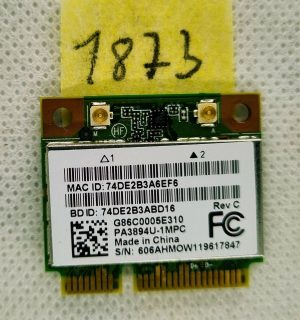 Prvotni Atheros AR5B195 N150 802.11n Brezžična BT 3.0 Mini PCIe Kartica PA3894U-1MPC - rabljeno