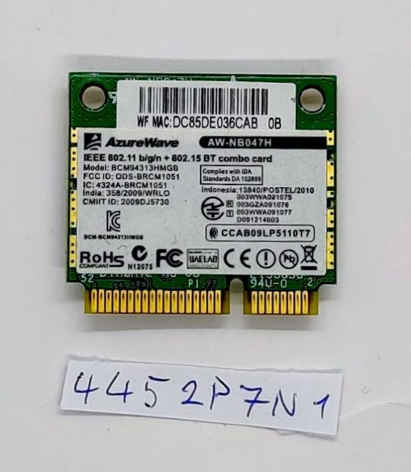Pristen BCM94313HMG 802.11b/g/draft-n WiFi adapter za HP 6460b 2560b 8560p g72 Mini110 - rabljeno