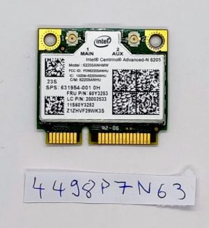 Prvotna brezžična kartica Centrino Advanced-N 6205 za LENOVO ThinkPad FRU 60Y3253 delov za prenosnike. - rabljeno