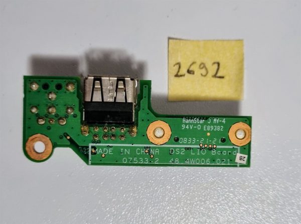 Pristna Dell Inspiron 15 - 1525/1526 DC napajalna vtičnica/konector/USB plošča - 48.4W006.021 - rabljeno - Image 2