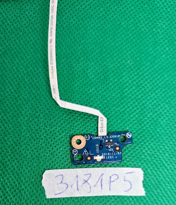 Prvotni indikator LED statusa za Dell Latitude 5580 Precision 3520 LS-E091P - Delni deli za prenosnike - rabljeno