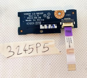 Prvotna Dell Latitude E5440 plošča za gumb za vklop in trakasta kabel. VAW30 LS-9835P - rabljeno