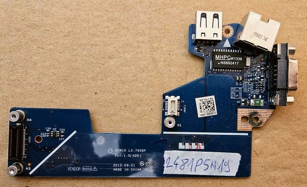 Pristna Dell Latitude E5530 prenosna računalnika VGA USBEthernet plošča LS-7908P QXW10 0826R6 - rabljeno