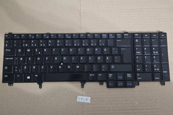 Prvovrstna tipkovnica Dell Precision M4800 PK130VI2B19 CN-031CWT | Nordijska postavitev - rabljeno