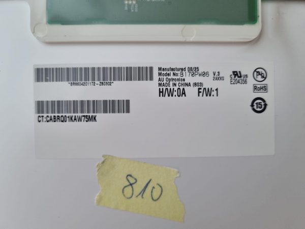 Prvovrsten. Dell Precision M6400 - 17" 30-Pin CCFL LCD zaslon - B170PW06 V.3 - rabljeno - Image 3